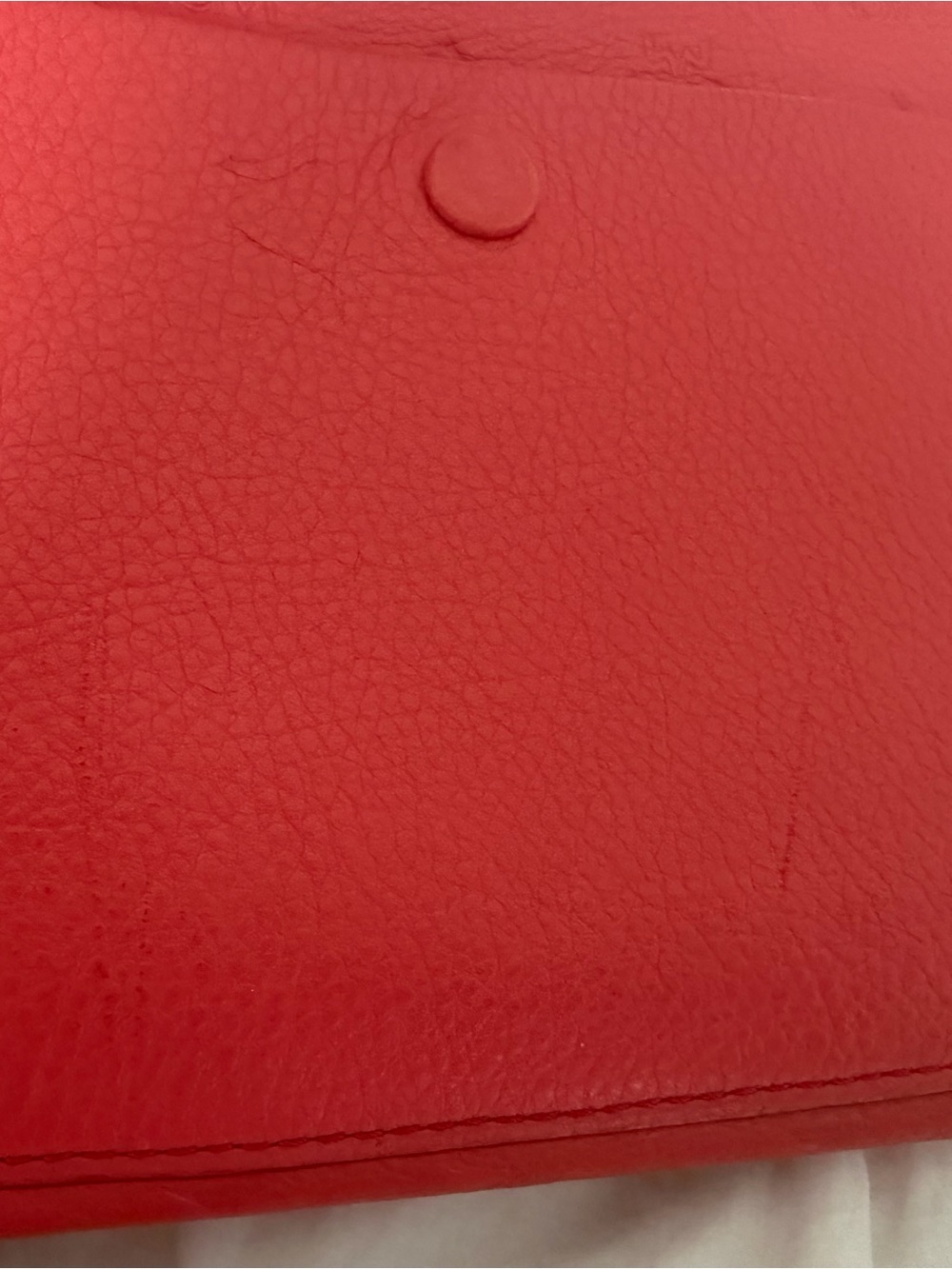 MCM Red Embossed Leather Shoulder Hobo - Picture 6 of 12